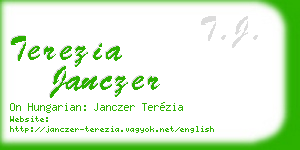 terezia janczer business card