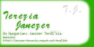 terezia janczer business card